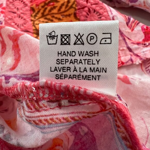 Hale Bob Selena Top in Pink Size Small Boho Bohemian - Picture 7 of 11